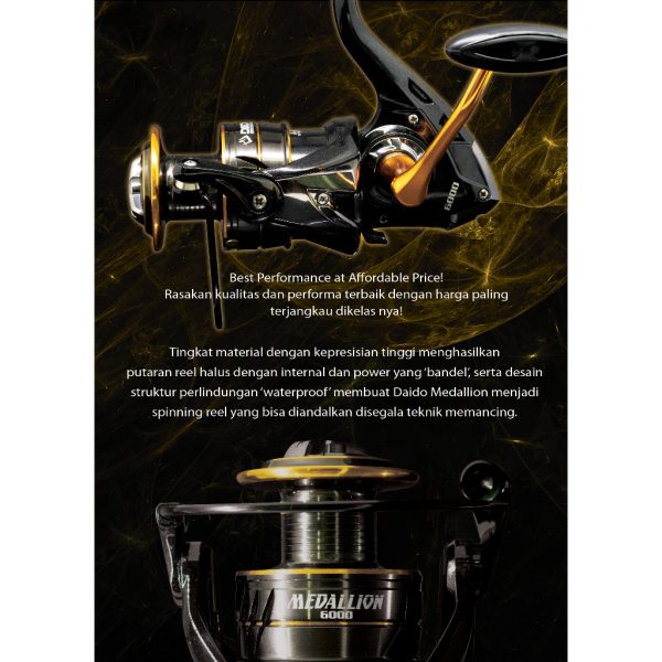 REEL DAIDO MEDALLION 7 BEARING ALUMUNIUM SPOOL DAN HANDLE - Gambar 5