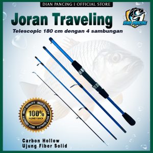 Joran Pancing Traveling Biutifu 180 Spinning dengan 4 Section
