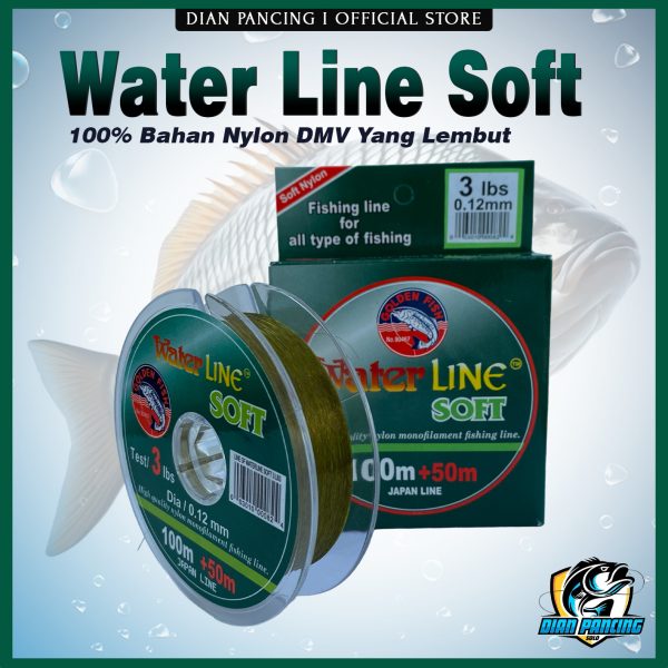 SENAR PANCING WATER LINE SOFT GOLDEN FISH 100+50M  WARNA HIJAU LUMUT