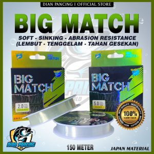 Senar Neptuna Big Match 150M Lembut Mudah Tenggelam dan Tahan Gesekan