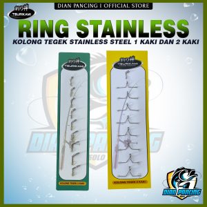 KOLONG RING Tegek Satinlees 2 Kaki dan 1 Kaki untuk TEGEK dan JORAN isi 9 mancing pancing