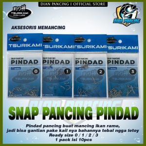 Snap Pindad Tsurikami atau Peniti Buat Penghubung Senar dengan Kail mancing ikan rame berbahan tebal dan kuat