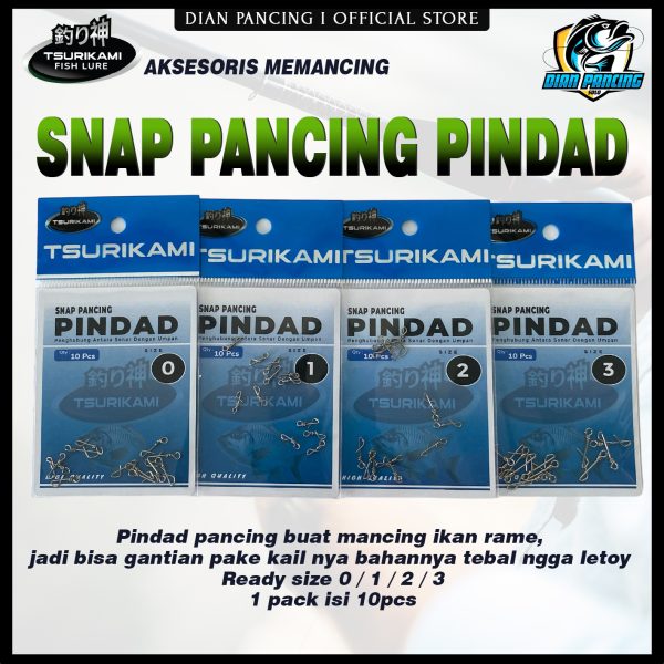 Snap Pindad Tsurikami atau Peniti Buat Penghubung Senar dengan Kail mancing ikan rame berbahan tebal dan kuat - Gambar 6