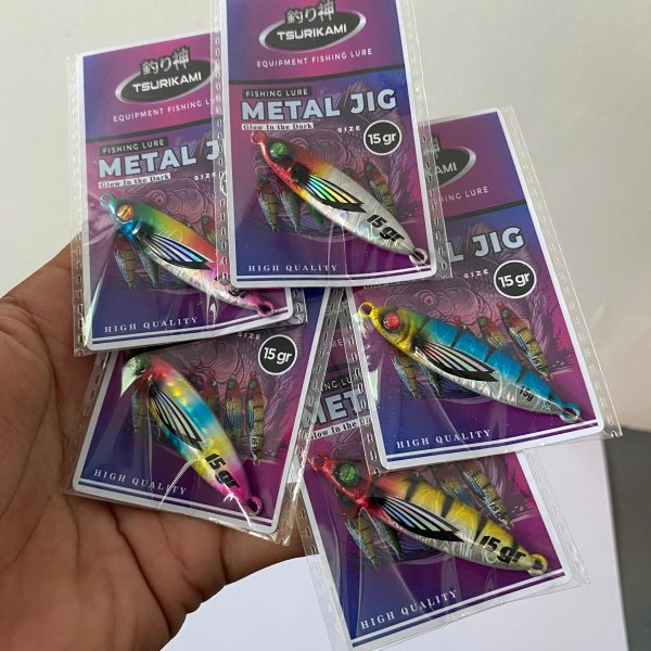 Umpan Metal Jig Tsurikami berat 10 gram dan 15 gram untuk mancing casting Jigging - Gambar 4