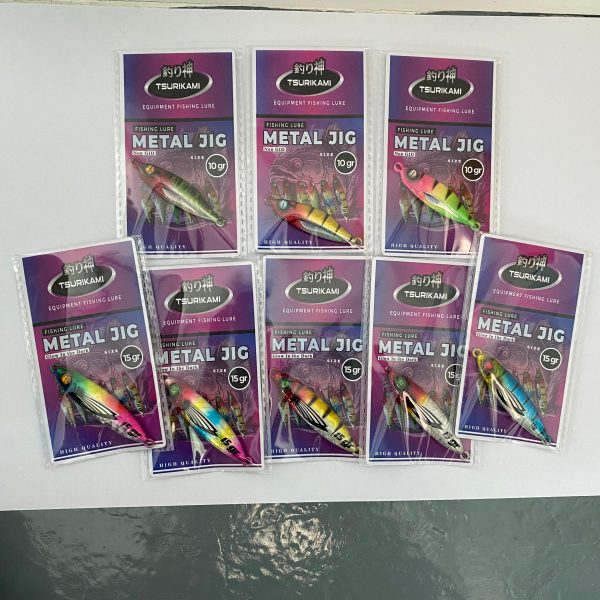 Umpan Metal Jig Tsurikami berat 10 gram dan 15 gram untuk mancing casting Jigging - Gambar 10