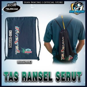 Tas Ransel Serut Tsurikami Bahan Tebal untuk Perlengkapan Memancing - Joran, Pancing