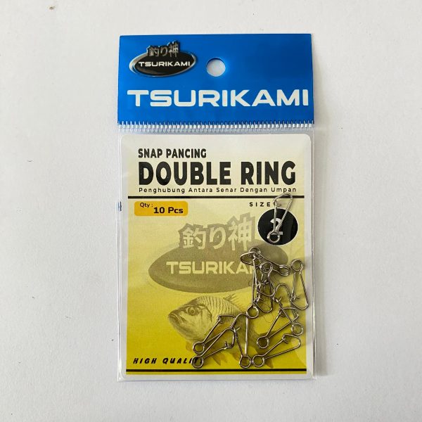 Snap Double Ring Tsurikami Peniti pancing kuat berkualitas - Gambar 8