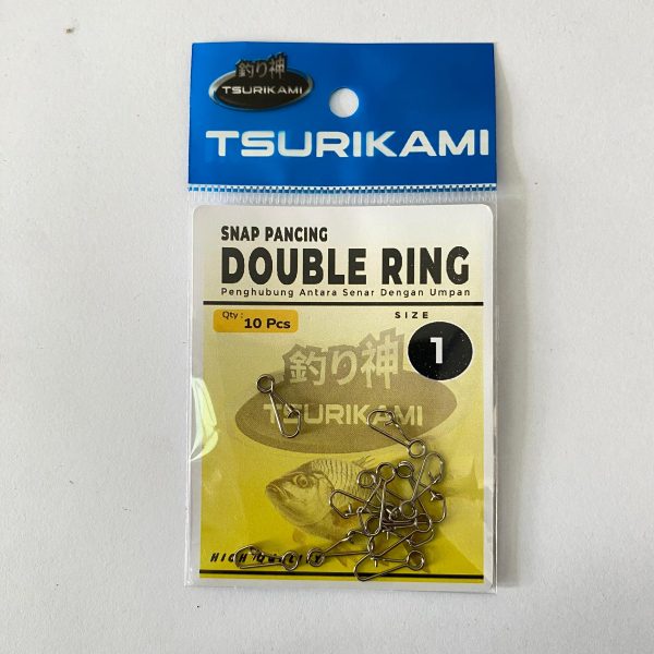Snap Double Ring Tsurikami Peniti pancing kuat berkualitas - Gambar 6