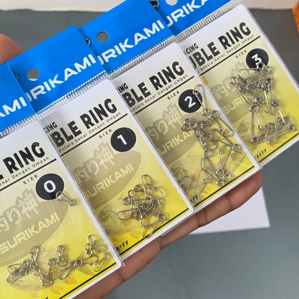 Snap Double Ring Tsurikami Peniti pancing kuat berkualitas - Gambar 4