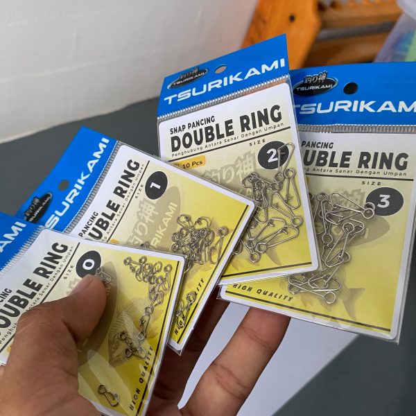 Snap Double Ring Tsurikami Peniti pancing kuat berkualitas - Gambar 5