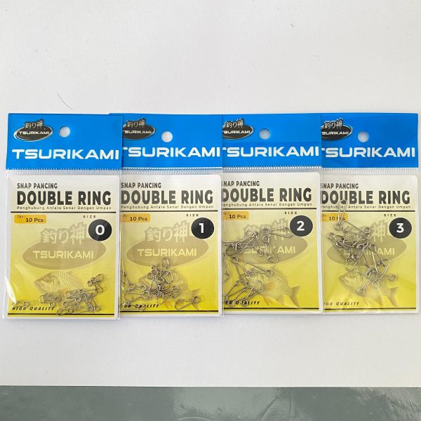 Snap Double Ring Tsurikami Peniti pancing kuat berkualitas - Gambar 3