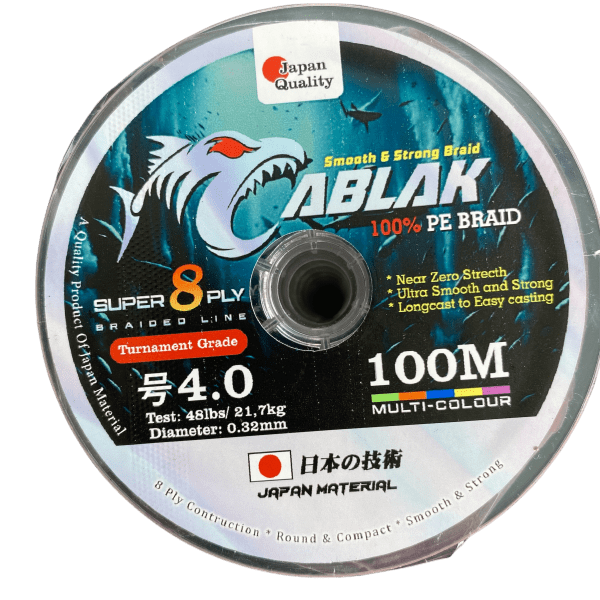 Benang PE X8 CABLAK 100m Multi Colour & Black Colour Super Smoth Conection - Gambar 9