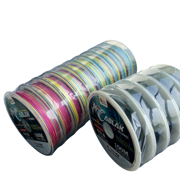 Benang PE X8 CABLAK 100m Multi Colour & Black Colour Super Smoth Conection - Gambar 7