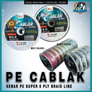 Benang PE X8 CABLAK 100m Multi Colour & Black Colour Super Smoth Conection