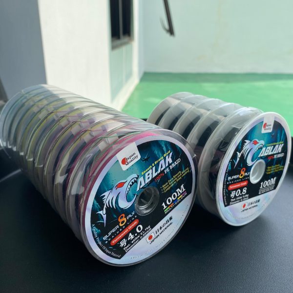 Benang PE X8 CABLAK 100m Multi Colour & Black Colour Super Smoth Conection - Gambar 4