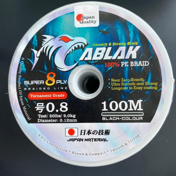 Benang PE X8 CABLAK 100m Multi Colour & Black Colour Super Smoth Conection - Gambar 5