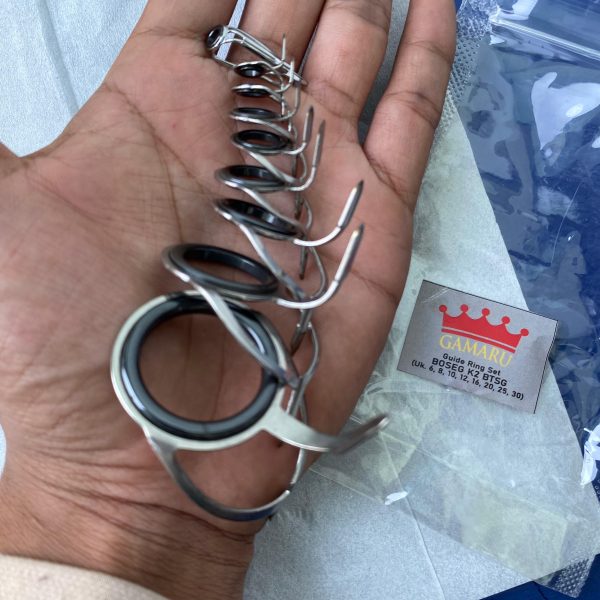 RING SET 2 KAKI BOSEG 2K BTSG Stainless Steel Keramik halus untuk joran pancing - Gambar 7