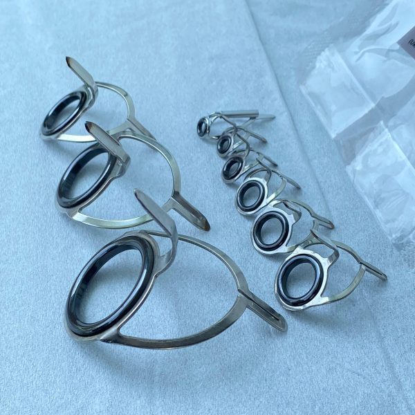 RING SET 2 KAKI BOSEG 2K BTSG Stainless Steel Keramik halus untuk joran pancing - Gambar 4
