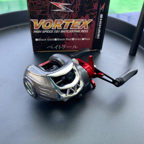 Reel Bc Shikari Vortex 200L High Speed Ratio 7.2:1 || Max drag 12kg || Handle kiri - Gambar 6