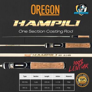 Joran Oregon HAMPILI 501 UL dan XUL Panjang 150cm Bahan Fiber 1-3lb Dan 2-6lb Action Lentur Joran Udang Murah
