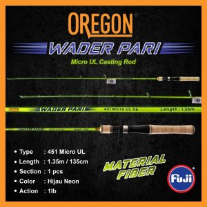 Joran Pancing Casting Oregon Wader pari one piace Joran lentur 135 Micro UL