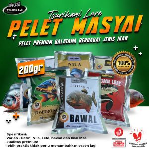 PELET MASYAI SIAP PAKAI SPECIAL MANCING GALATAMA DENGAN KUALITAS PREMIUM 200gram  Pancing