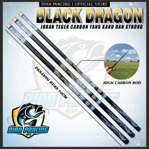 Joran Tegek Haizhen Black Dragon Carbon Hard Action / Kaku Ruas Panjang Ukuran 360 450 540