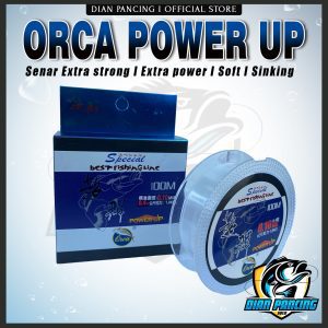 SENAR Pancing ORCA Special Power Up 100M Warna Putih Bening Kuat Anti Keriting