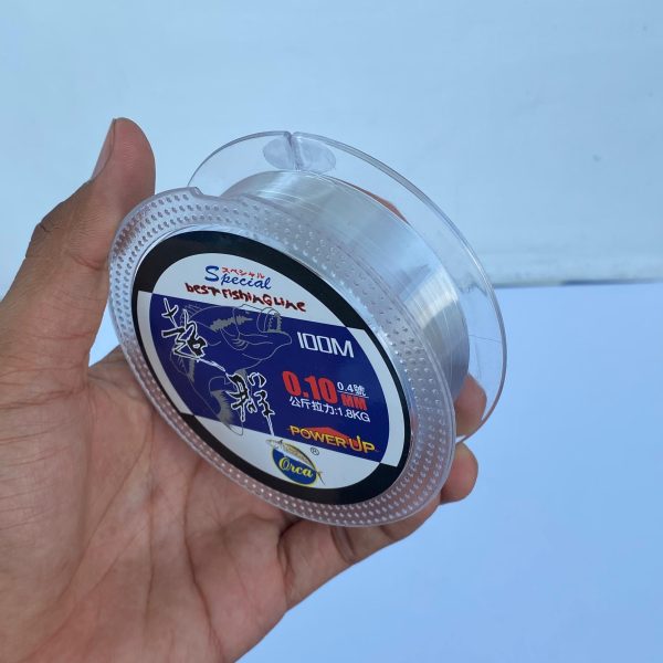 SENAR Pancing ORCA Special Power Up 100M Warna Putih Bening Kuat Anti Keriting - Gambar 3