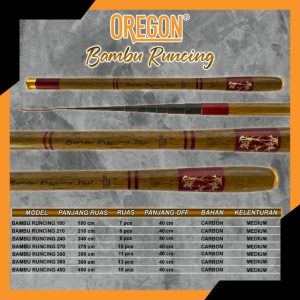 Joran Tegek Oregon Bambu Runcing Ruas Pendek Action Medium