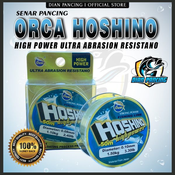 Senar Orca Hoshino High Power 50M Kuat Anti Keriting Mudah Tenggelam Ultra Abbrasion Resistano - Gambar 2