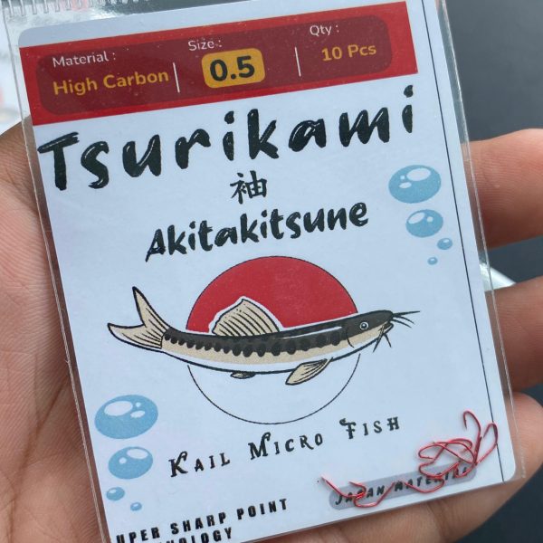Kail Pancing Tsurikami Akitakitsune Tanpa Lubang Senar Kail Micro Fish Tajam dan kuat isi 10pcs - Gambar 7