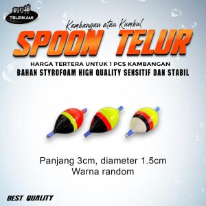 Kambangan Tsurikami Spoon Telur isi 1 pcs Styrofoam High Quality Praktis dan Stabil untuk Pancing