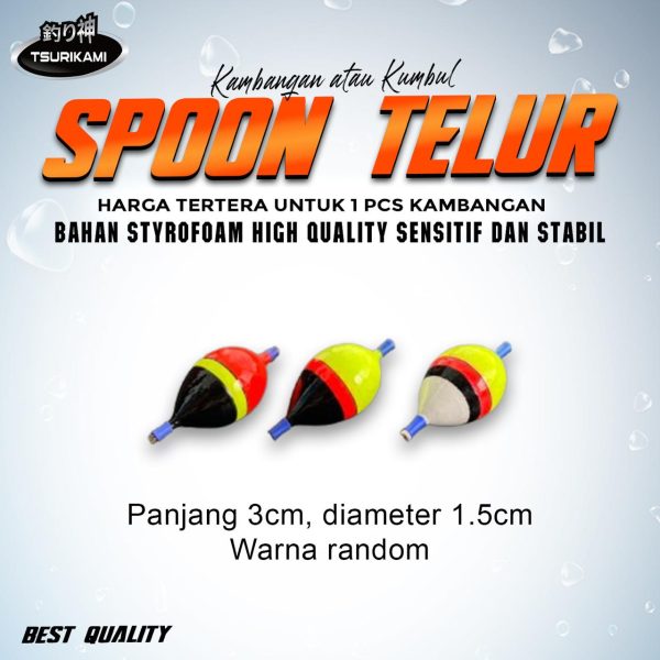 Kambangan Tsurikami Spoon Telur isi 1 pcs Styrofoam High Quality Praktis dan Stabil untuk Pancing