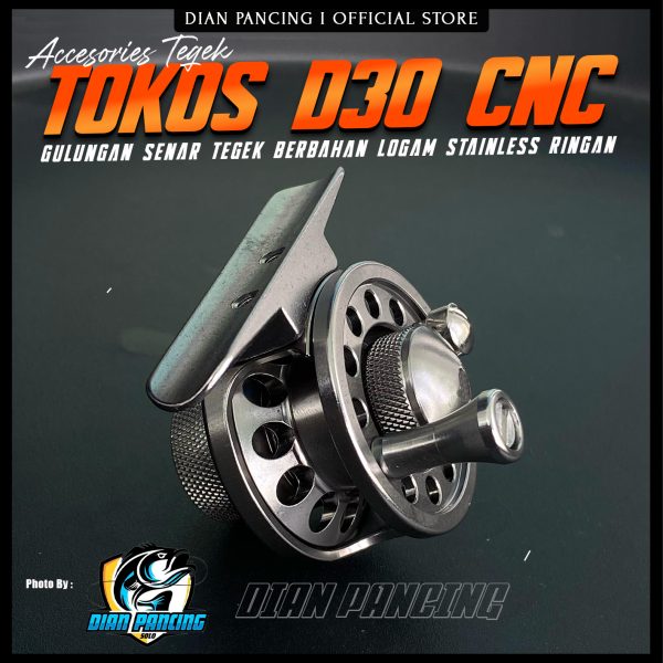 Reel Tokos Metal D30 CNC Joran Tegek Pancing Berkualitas
