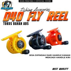 Reel Tokos D40 FLY REEL Bahan ABS Kokoh