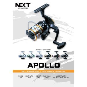 Reel Pancing Spinning Next Apollo 800 Allumunium Spool 4BB - Berat 155 gr