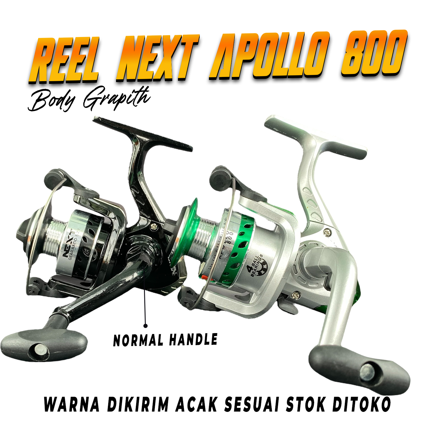 Reel Pancing Spinning Next Apollo 800 Allumunium Spool 4BB - Berat 155 gr - Gambar 3