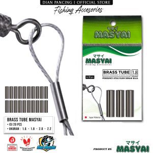 MASYAI Brass Tube Pengikan Leader Wire Pancing 20 Pcs