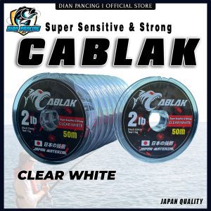 SENAR CABLAK 50M WARNA CLEAR SUPER SENSITIF & KUAT HARGA MURAH