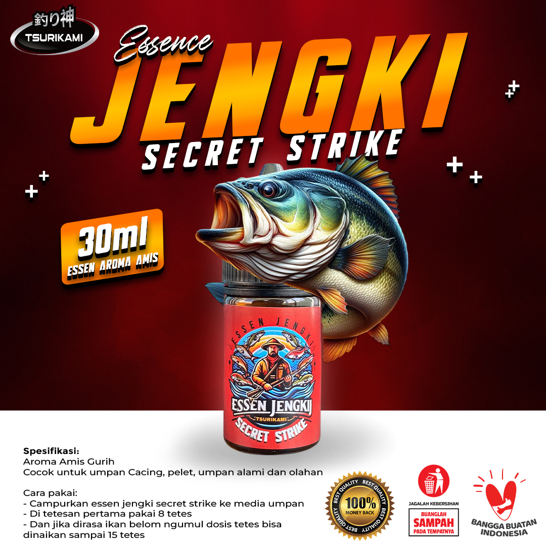 Essen Jengki Secret Strike Tsurikami 30ml Aroma Amis untuk Media Lumut Cacing