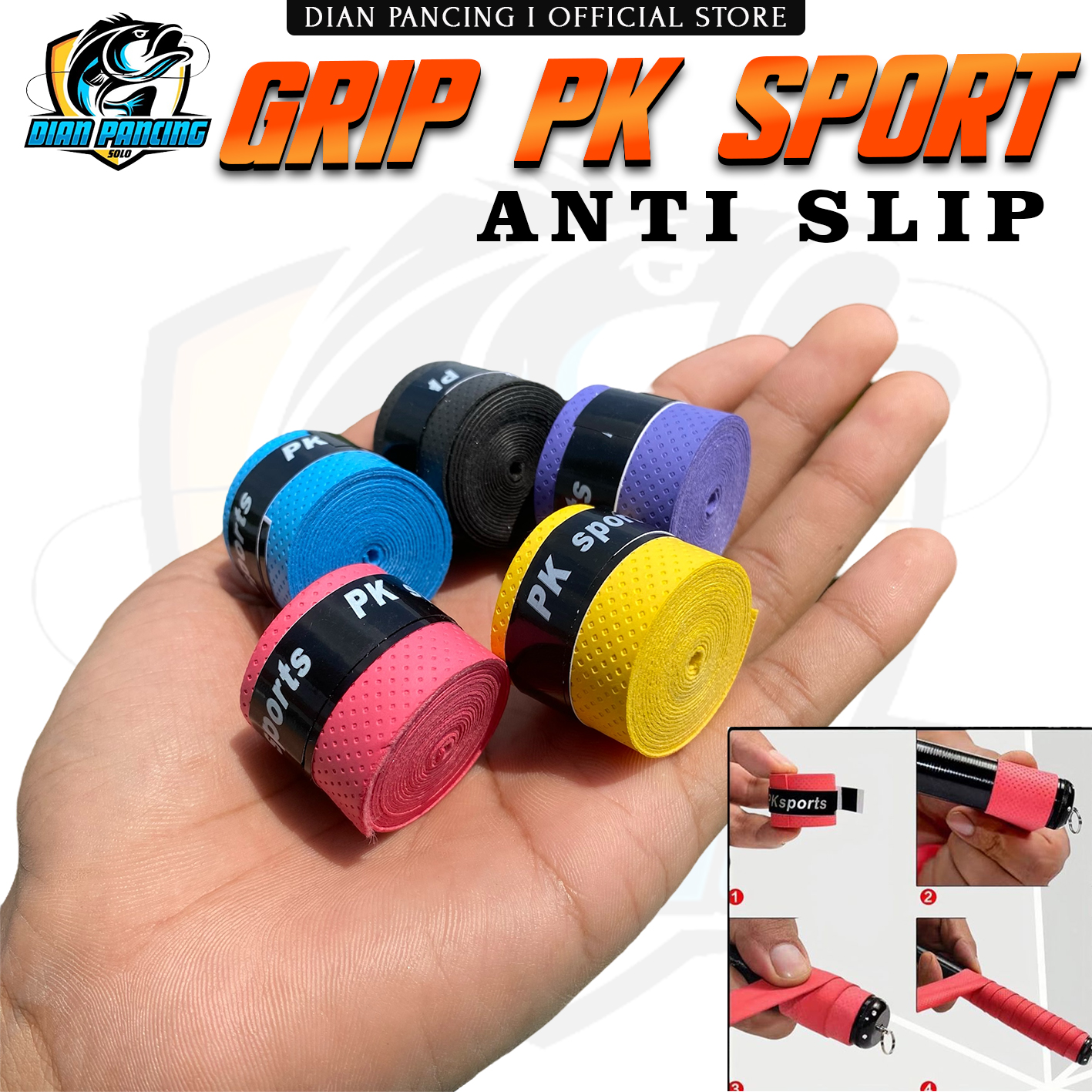 Grip Raket Karet / Grip Joran / Grip Raket PK Sports – Anti Slip & Nyaman Digenggam