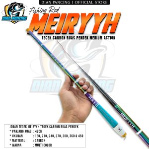 JORAN PANCING TEGEK MEIRYYH ACTION MEDIUM MATERIAL CARBON RUAS PENDEK 43CM alat  pancing bisa cod
