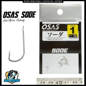 OSAS Kail Micro Fish Osas Sode D11001 Tanpa Lubang High Carbon Hook Ikan Lure Umpan Size 0.3-13 Japan Technology Bahan Nickel 10pcs