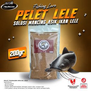 UMPAN PELET TSURIKAMI SPECIAL LELE ISI 200 GRAM AROMA AMIS GACOR