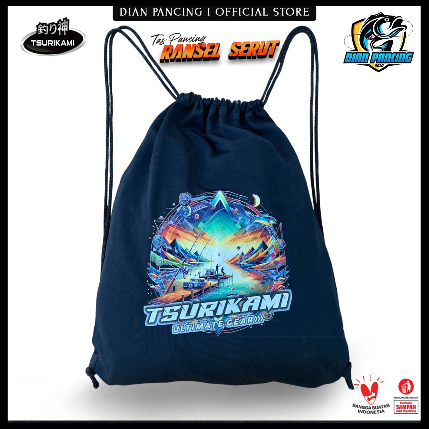 TAS RANSEL SERUT TSURIKAMI New Multi Fungsi String bag Gendong buat mancing