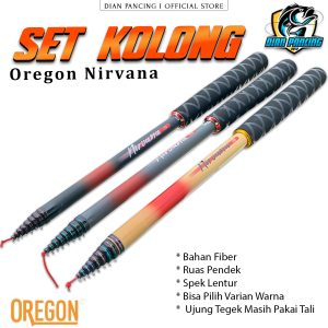 Tegek Set Kolong Oregon Nirvana Handle Busa Eva Grip Bakar Ros Pendek Lentur bahan fiber