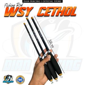 TEGEK Micro Fishing CARBON CETHOL Handel Spon Eva Ros Pendek Medium Action