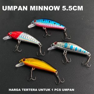 1Pcs Umpan Pancing Sinking Panjang 5.5cm/6g Crankbait Minnow Casting Ultralight UL Minow Lure