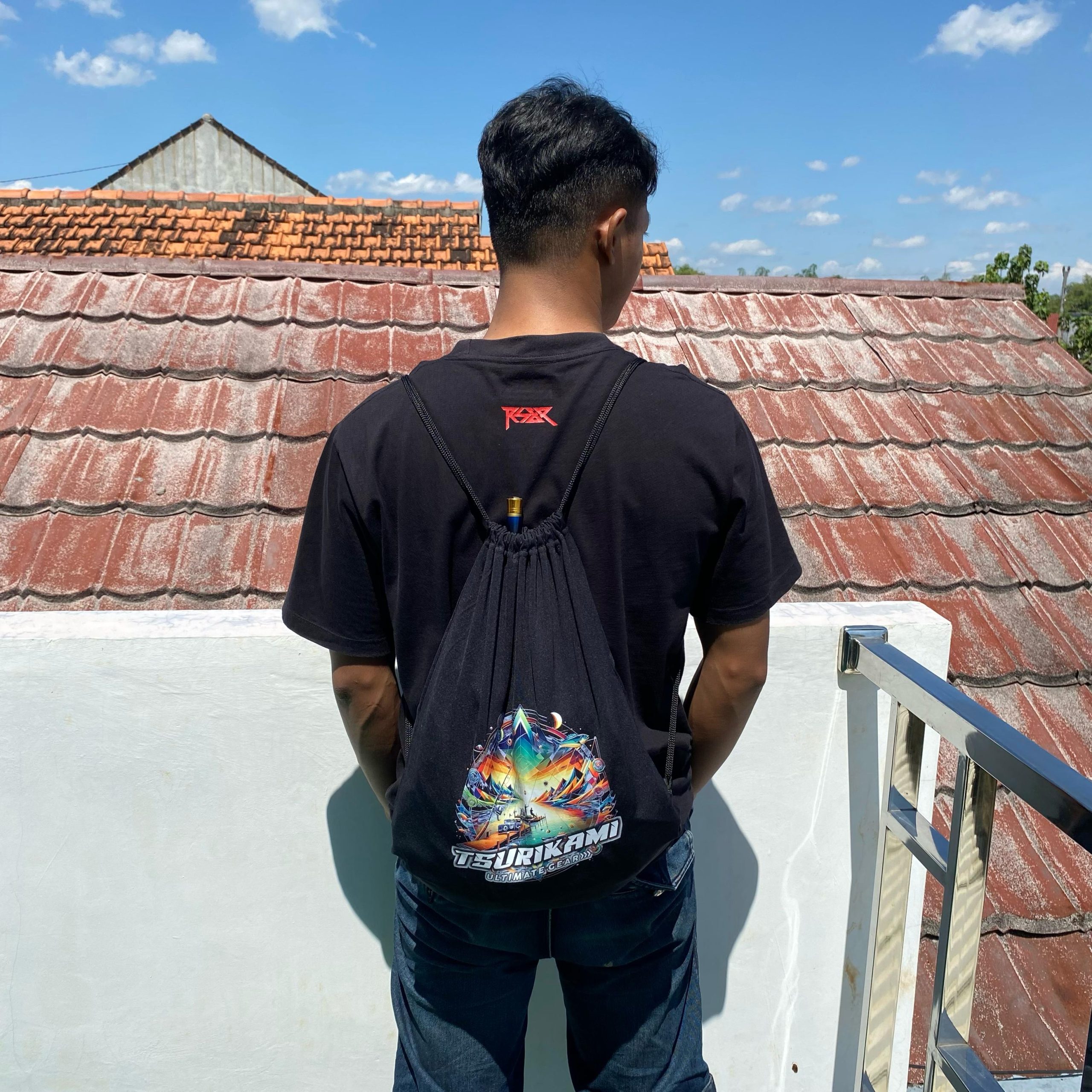 TAS RANSEL SERUT TSURIKAMI New Multi Fungsi String bag Gendong buat mancing - Gambar 3